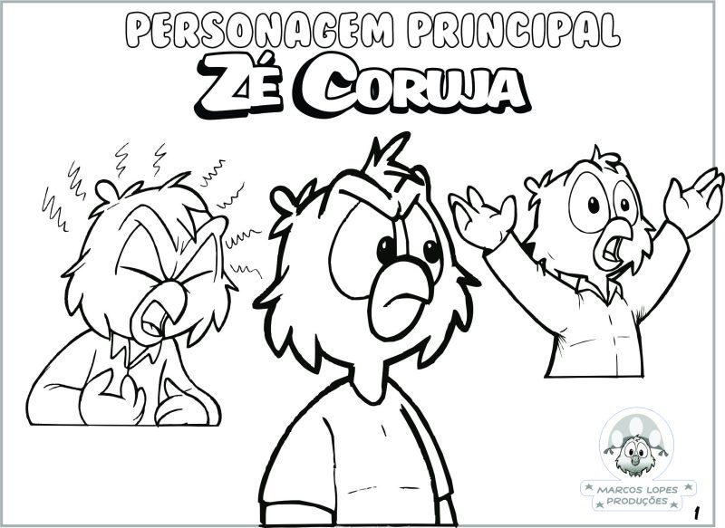 Livro para Colorir do Zé Coruja - com 30 páginas - Imagem 3